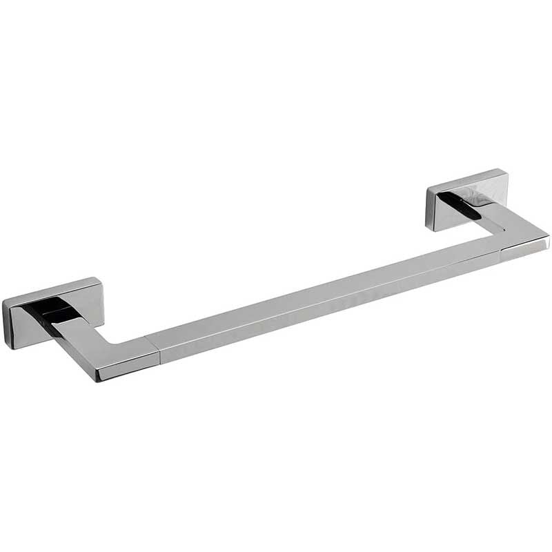 foto del prodotto inda portasalviette da parete serie lea misure 30 cm finitura cromo nero spazzolato