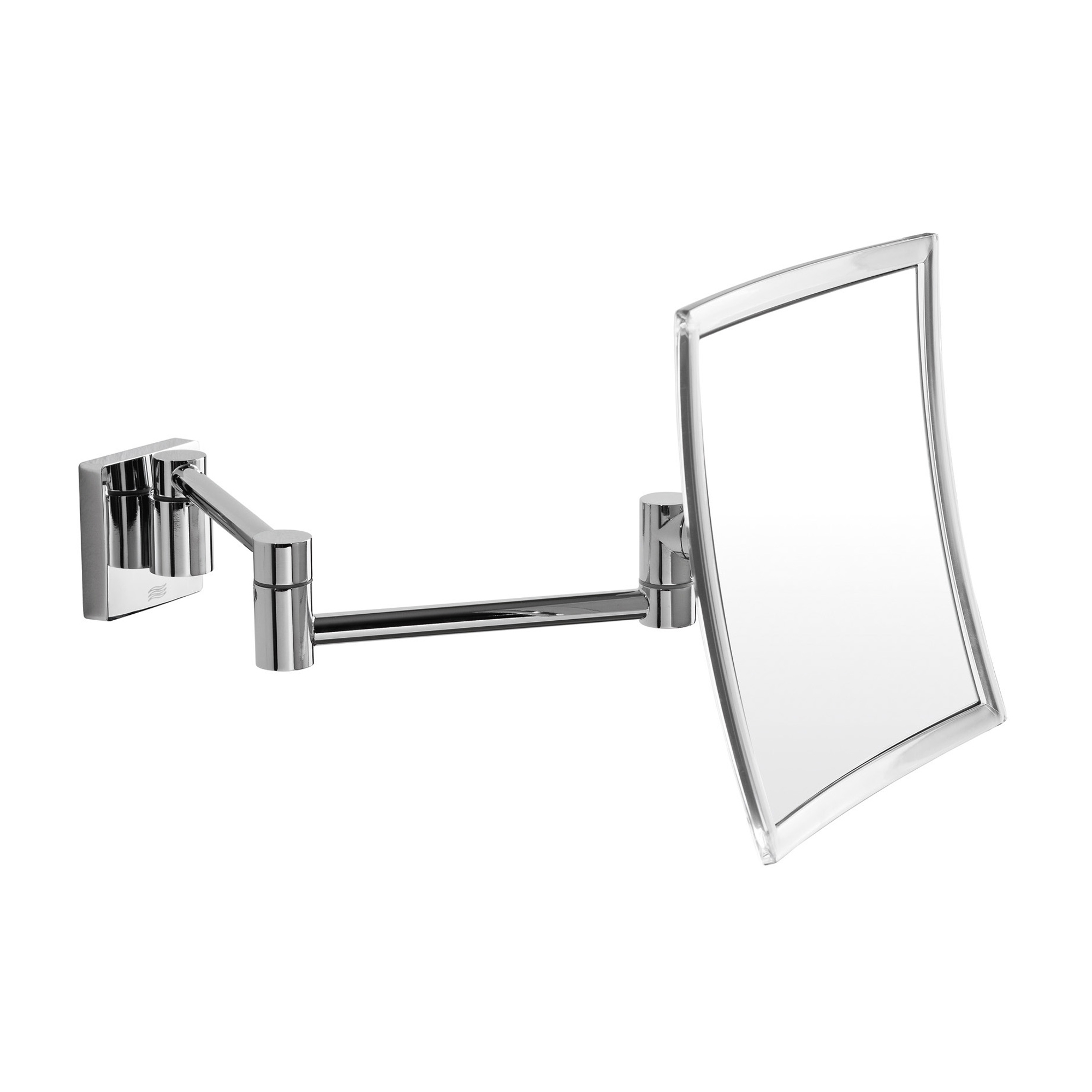 foto del prodotto inda - specchio ingranditore quadro 3x a parete doppio braccio snodato cromo