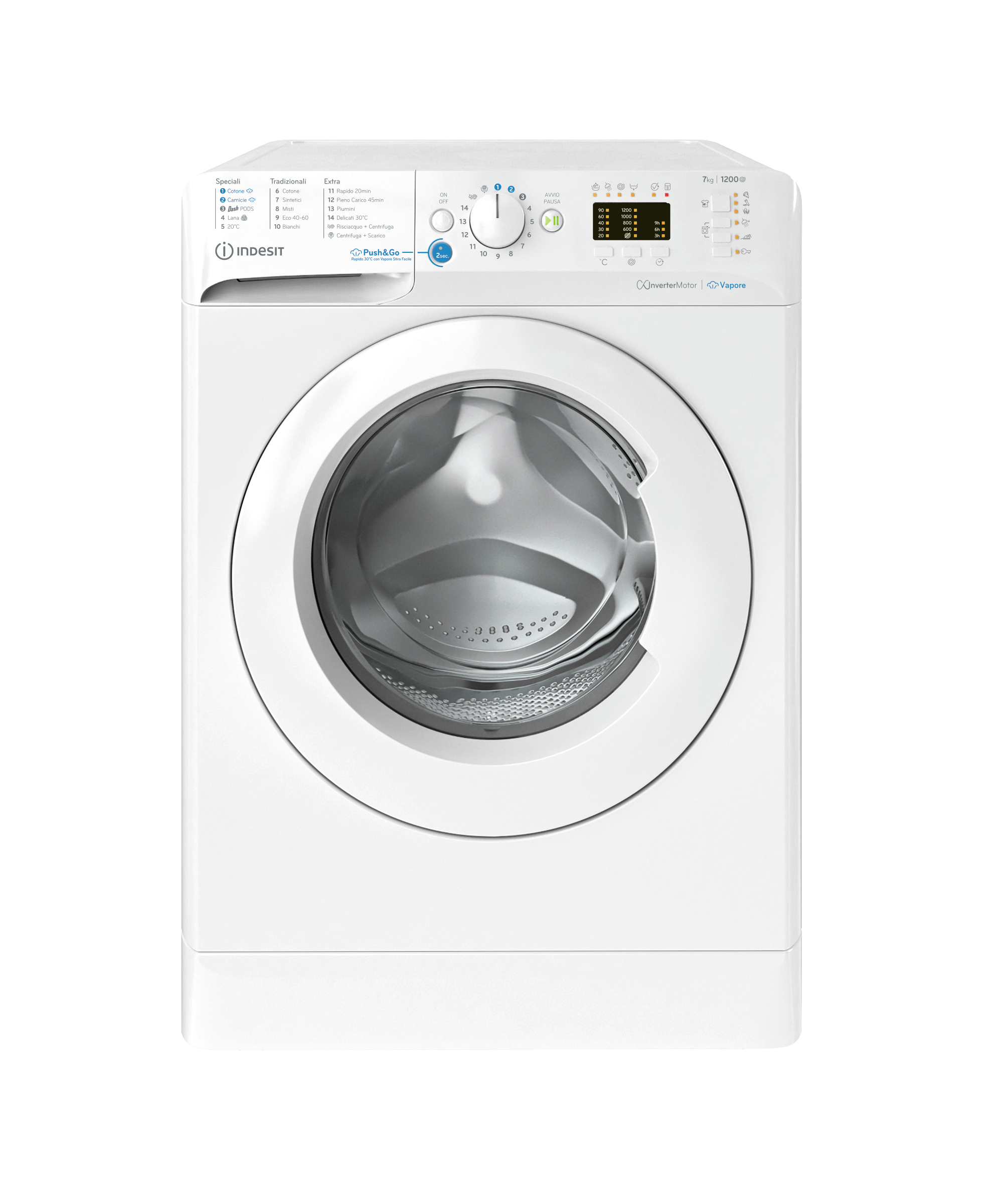 foto del prodotto indesit bwa 71296x wv it lavatrice caricamento frontale 7 kg 1200 giri min bianco