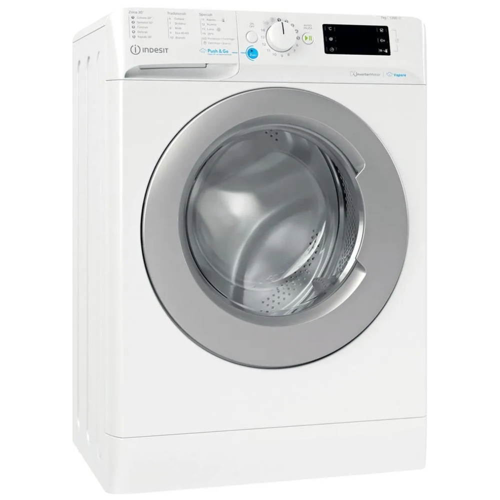 foto del prodotto indesit bwse7125xsvit lavatrice 7 kg slim centrifuga 1200 giri motore inverter classe b bwse 7125x sv it