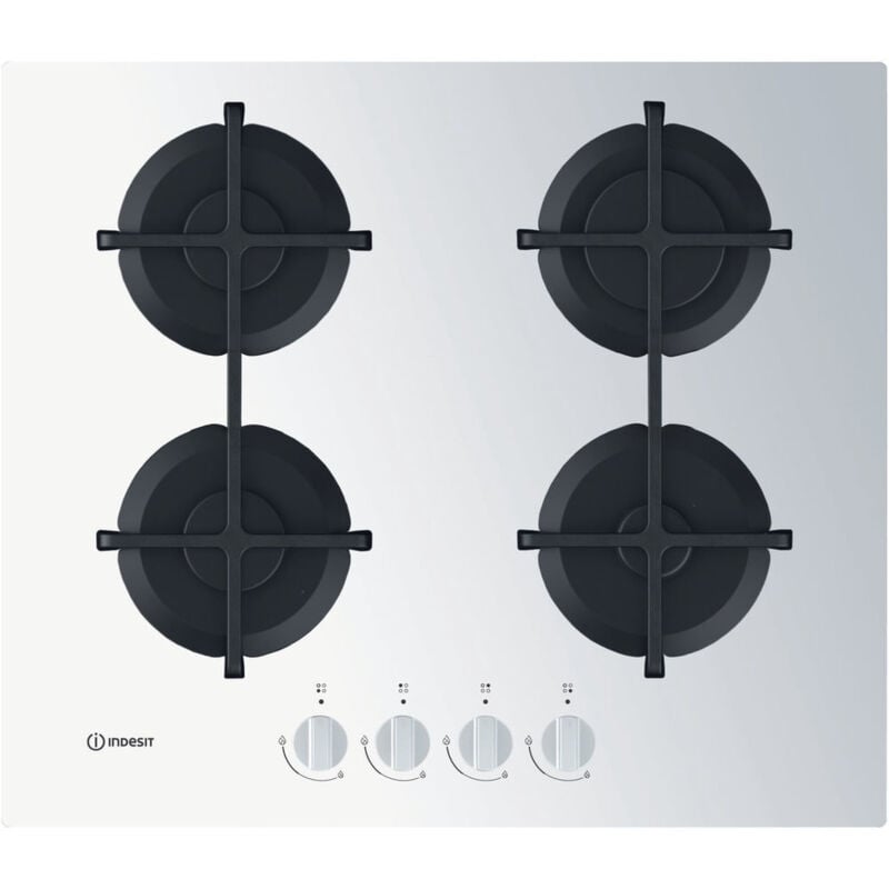foto del prodotto indesit piano cottura a gas ing 61t wh ing 61t wh. colore del prodotto bianco, posizionamento dell apparecchio da incasso, dimensione della