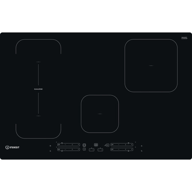 foto del prodotto indesit piano cottura a induzione ib 21b77 ne 77cm 4 zone nero da incasso