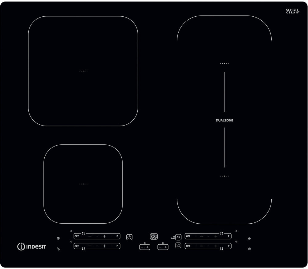foto del prodotto indesit piano cottura a induzione ib 65b60 ne ib 65b60 ne