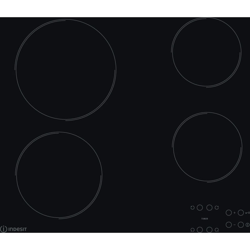 foto del prodotto indesit piano cottura elettrico aar 160 c aar 160 c. colore del prodotto nero, posizionamento dell apparecchio da incasso, dimensione della