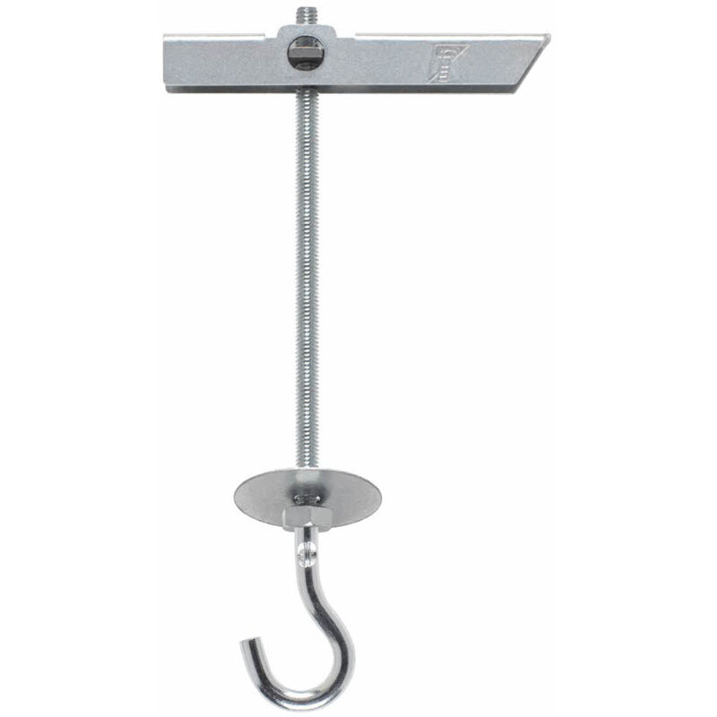 foto del prodotto index scatola da 50 tassello a bilanciere per fissaggio a soffitto in materiali cavi gancio zincato m8
