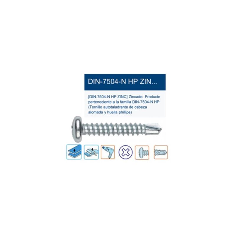 foto del prodotto index vite autoperforante 7504 n hp bombata ph2 4,2x16 abr4216