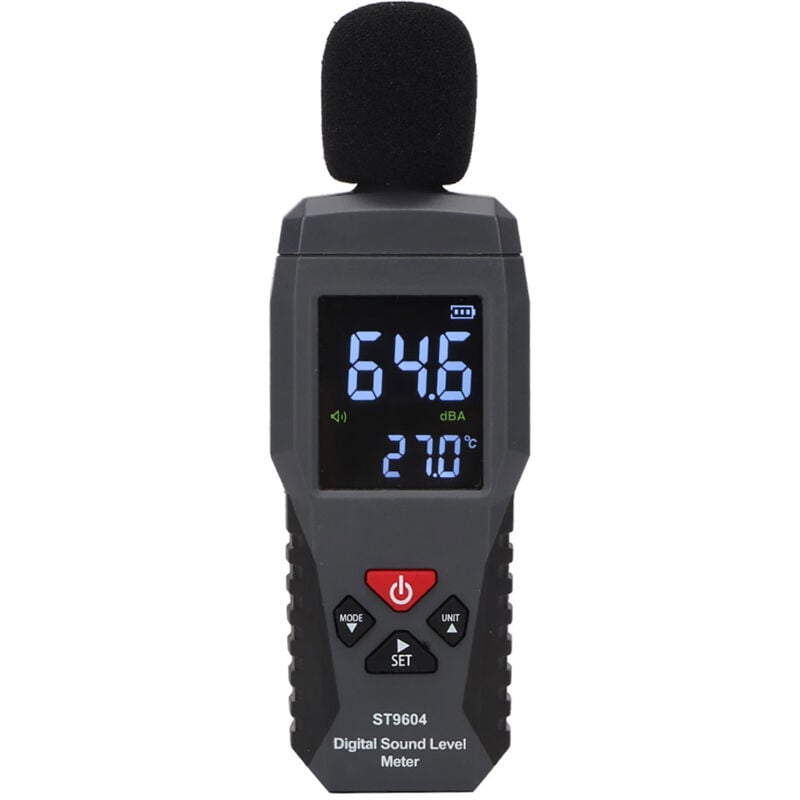 foto del prodotto indicateur de niveau sonore, indicateur de niveau audio numérique 30-130 db, testeur de bruit de l'enregistreur de niveau sonore, indicateur de niveau audio numérique de mesure du bruit