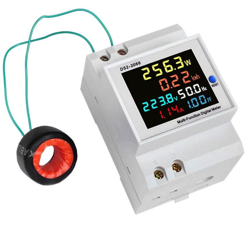 foto del prodotto indicatore di consumo energetico ymyny d52 2066 contatore elettrico di fase domestico contatore intelligente di wattora tipo di guida 220v tensione