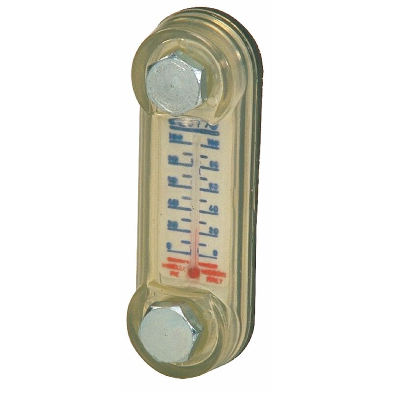 foto del prodotto indicatore di livello con termometro in plastica interasse 127mm filetti m12
