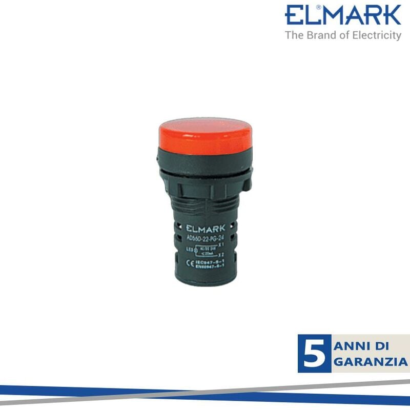 foto del prodotto indicatore led d22 ad56d 22 r 230 rosso 230v ac