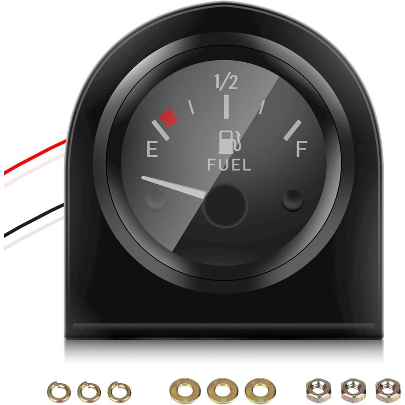 foto del prodotto indicatore livello carburante digitale da 52 mm universale 12 v luce bianca impermeabile per auto