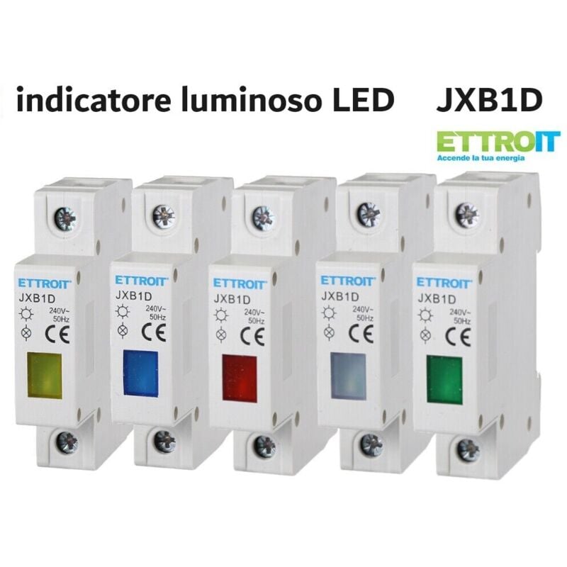 foto del prodotto indicatore luminoso led guida din 1m spia di presenza tensione gialla - ettroit