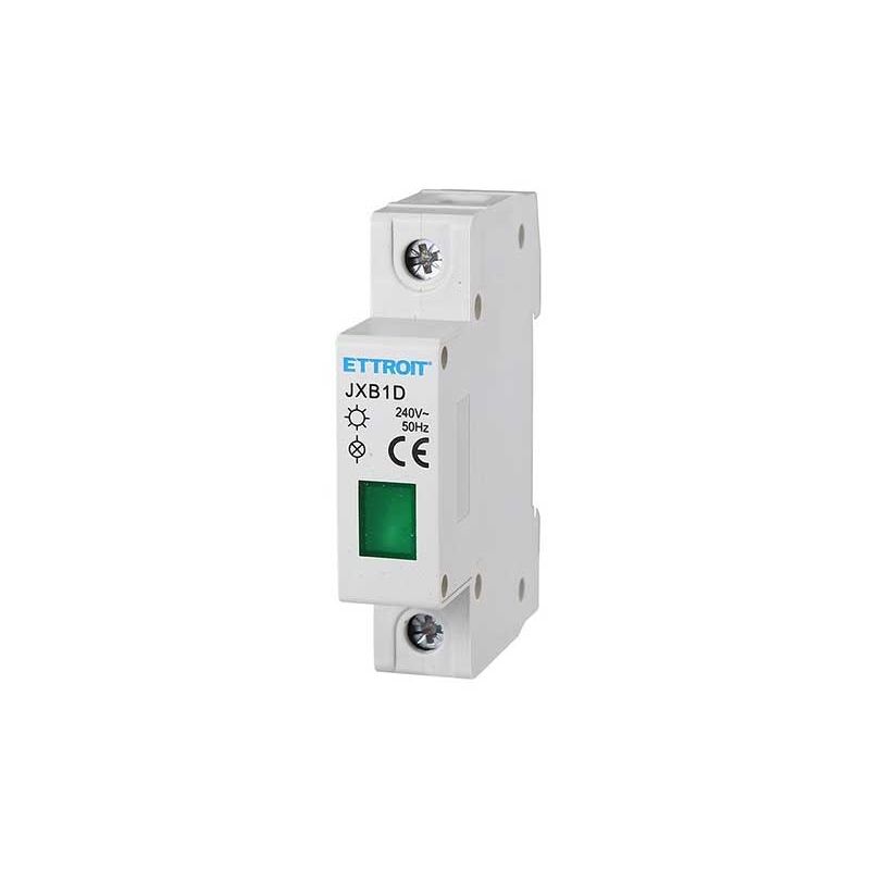 foto del prodotto indicatore luminoso led guida din 1m spia di presenza tensione verde ettroit