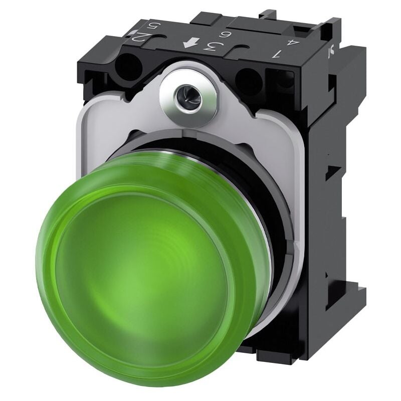 foto del prodotto indicatore siemens luminoso verde led 24v 22mm 3su11526aa401aa0