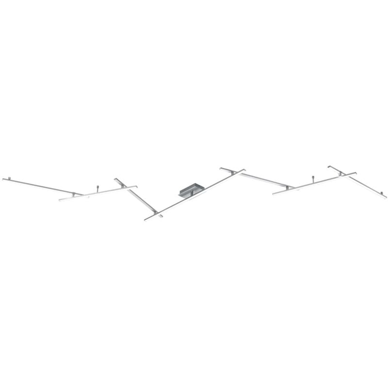 foto del prodotto indira plafonieraapplique anche retroilluminata con 7 bacchette orientabili acciaio satinato l. 345cm