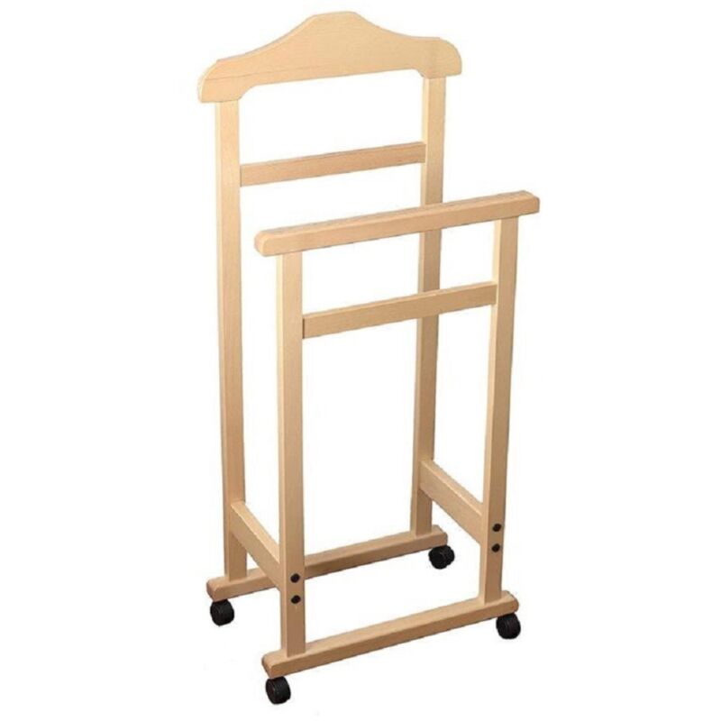 foto del prodotto indossatore da camera in legno massello elegance naturale