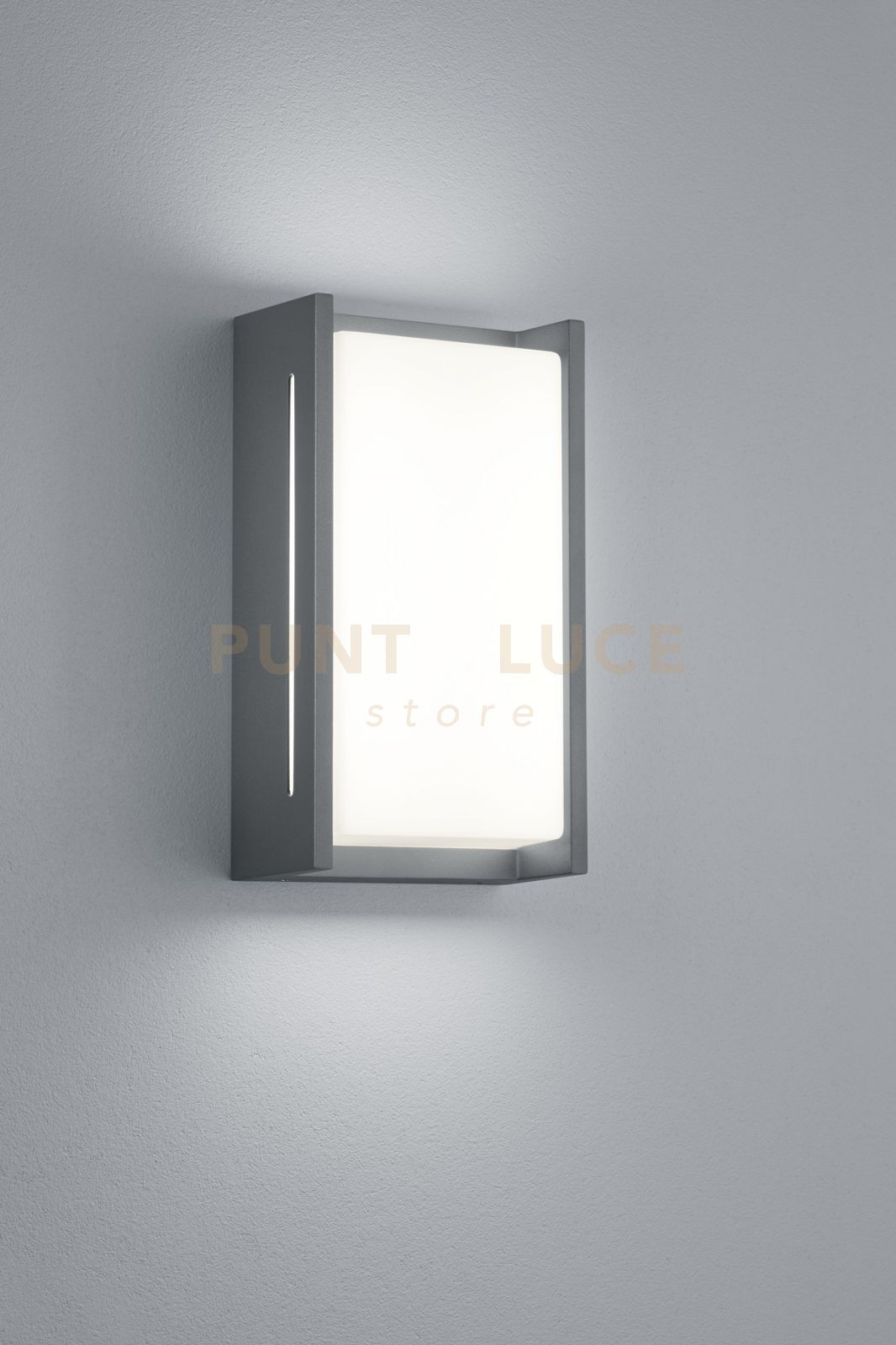 foto del prodotto indus applique led 4w 500lm, 3000k da esterno fusione di alluminio antracite h.23,5 cm