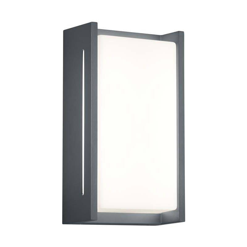 foto del prodotto indus applique led da esterno fusione di alluminio antracite h.23,5 cm