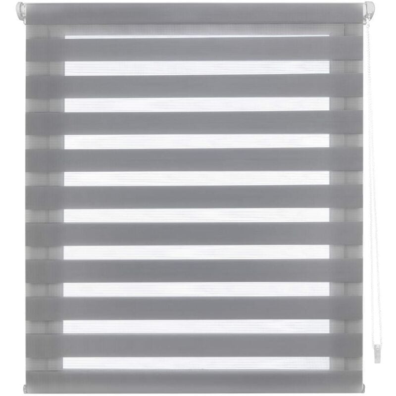 foto del prodotto indus sensa attrezzi tenda a rullo a doppio strato senza perforazione colore argento grigio 62 x 180 cm larghezza x altezza dimensioni del tessuto