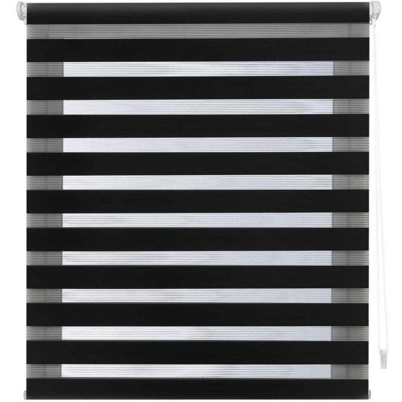 foto del prodotto indus sensa attrezzi tenda a rullo a doppio strato senza perforazione colore nero 62 x 180 cm larghezza x altezza dimensioni del tessuto 59 x 175
