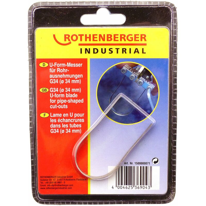 foto del prodotto industrial 1500000071 schneidemesser f r rohre bis durchmesser 34mm, 1500000062 rothenberger