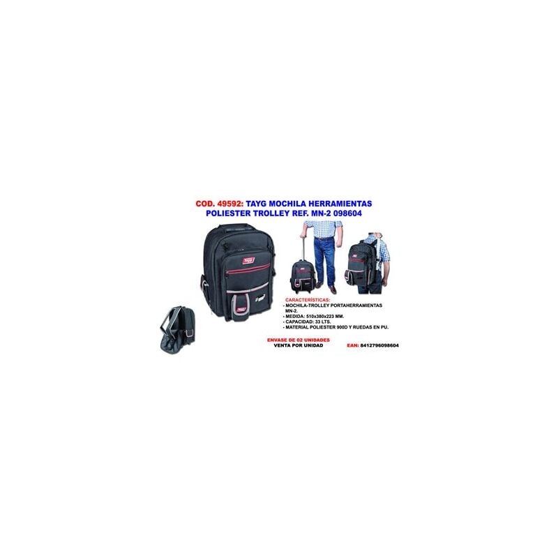 foto del prodotto industrias tayg zaino portautensili trolley in poliestere tayg mn 2 098604