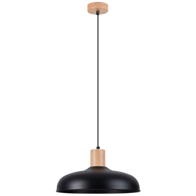 foto del prodotto indy lampada a sospensione a cupola da 38 cm, nera - sollux