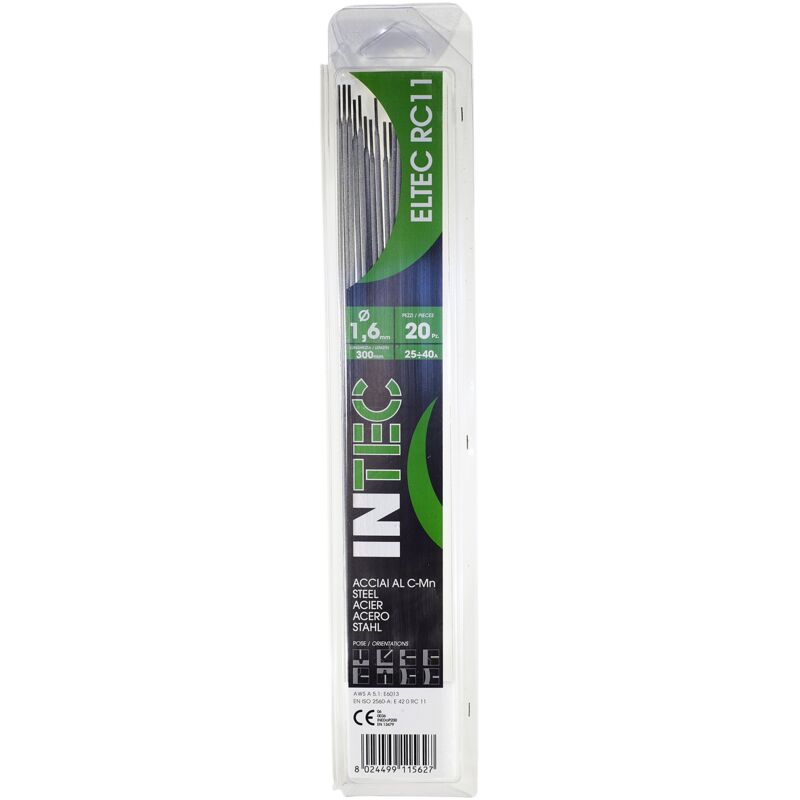 foto del prodotto ine proweltek intek pr1014 scatola di bacchette per saldatura 20 in acciaio, 1,6 mm di diametro