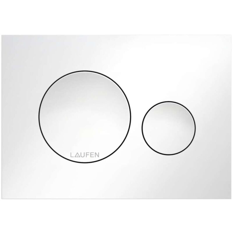 foto del prodotto ineo placca di comando, bianco lucido h9001140000001 laufen