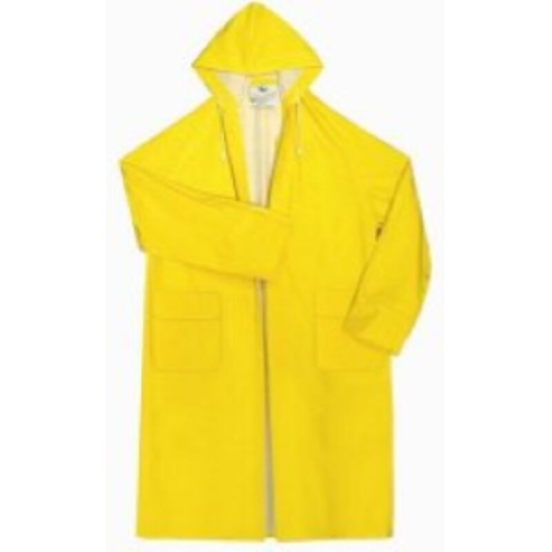 foto del prodotto inferramenta cappotto impermeabile anipioggia antivento da lavoro con cappuccio tg xl giallo