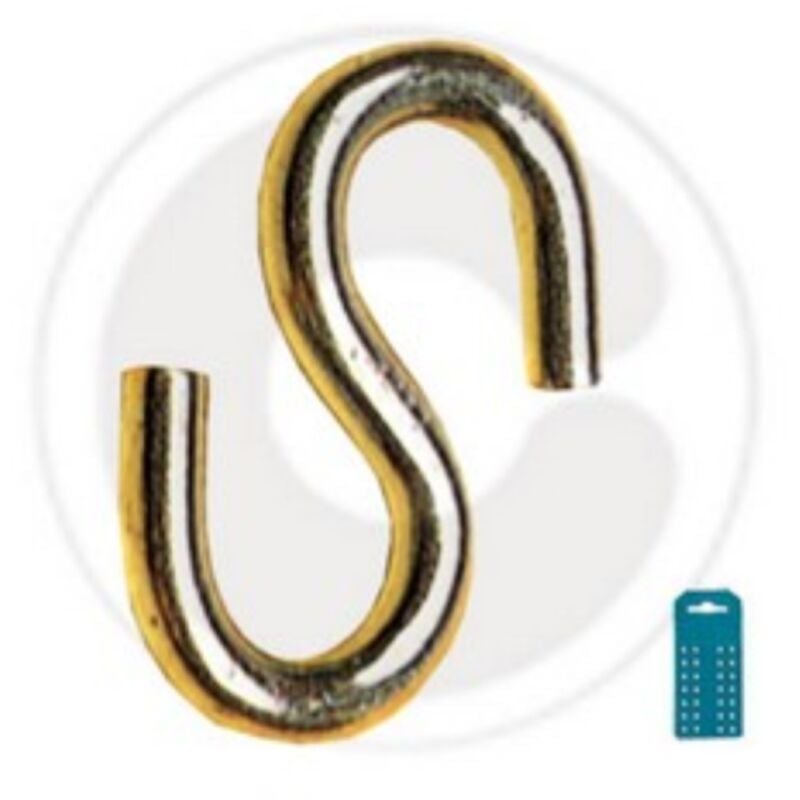 foto del prodotto inferramenta - cf 12 pz ganci a esse s acciaio zincato cromato mm 3,4 gr pz 6,5 catena genovese