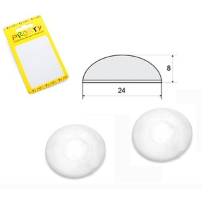 foto del prodotto inferramenta cf 6 pz paracolpi paracolpo adesivi trasparente a goccia 24x8 mm