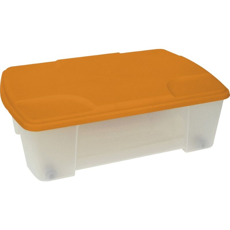 foto del prodotto inferramenta contenitore multiuso 565x390xh180 trasparente e arancione art plast