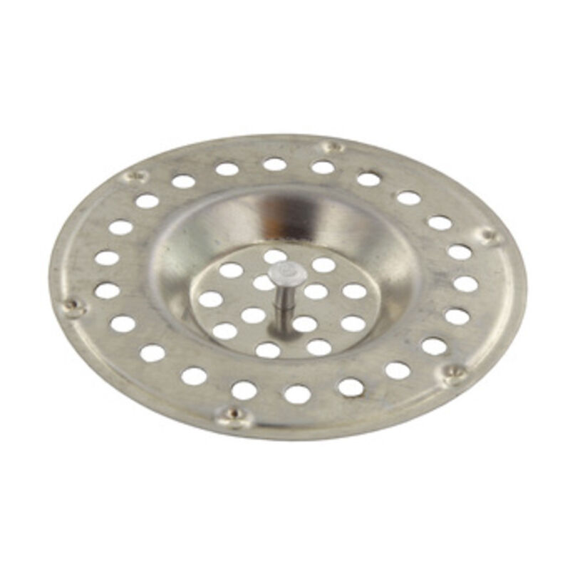 foto del prodotto inferramenta griglietta inox con pomello per piletta. prezzo per 1 pezzo.