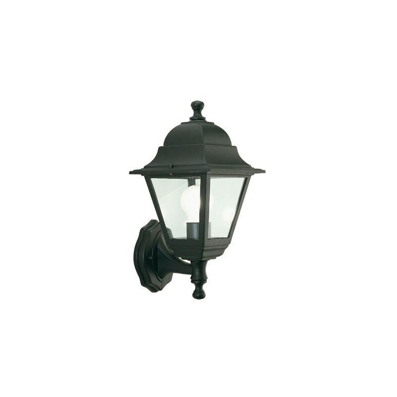 foto del prodotto inferramenta lampada applique in alto colore nero per esterno linea mini quadrata sovil