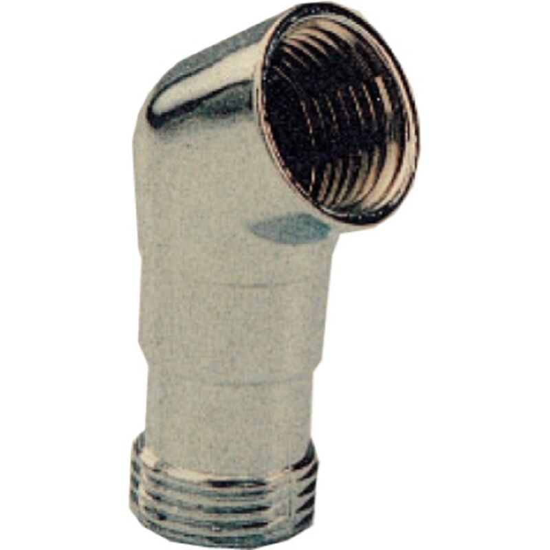 foto del prodotto inferramenta raccordo curva per doccetta acciaio cromato abs attacco 1 2 x 1 2