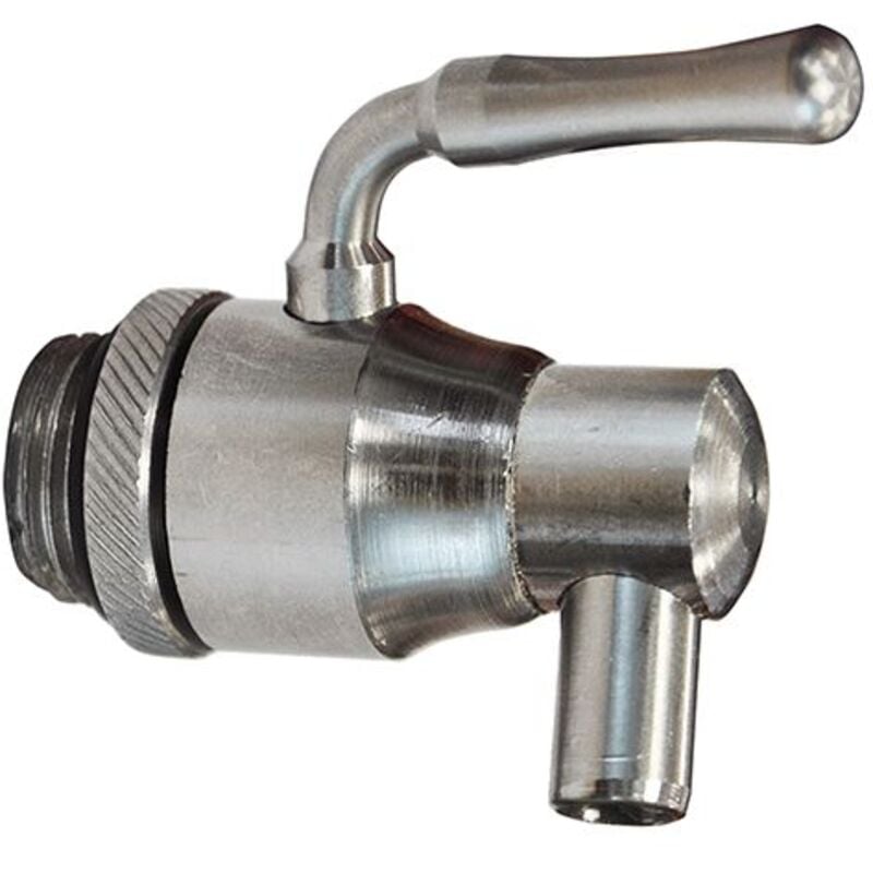 foto del prodotto inferramenta rubinetto antigoccia con leva in acciaio inox per contenitore olio beccuccio girevole 1 accessorio ricambio botti fusto