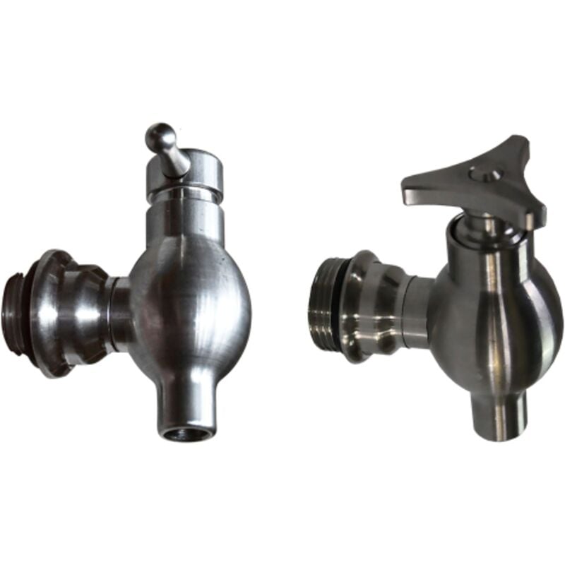 foto del prodotto inferramenta rubinetto antigoccia in acciaio inox per contenitore olio 1 ghiera e beccuccio girevole accessorio ricambio botti fusto