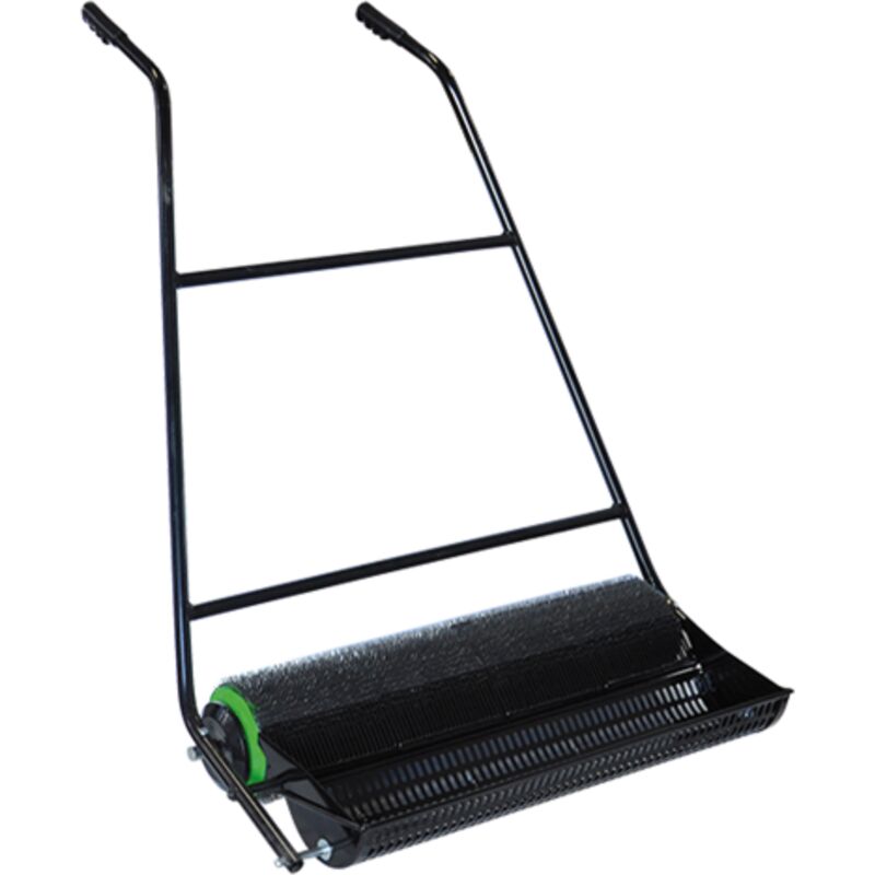 foto del prodotto inferramenta rullo raccogli olive mod rac2 con vano raccolta ribaltabile rullo chiodato 70 cm consente una rapida raccolta delle olive da terra