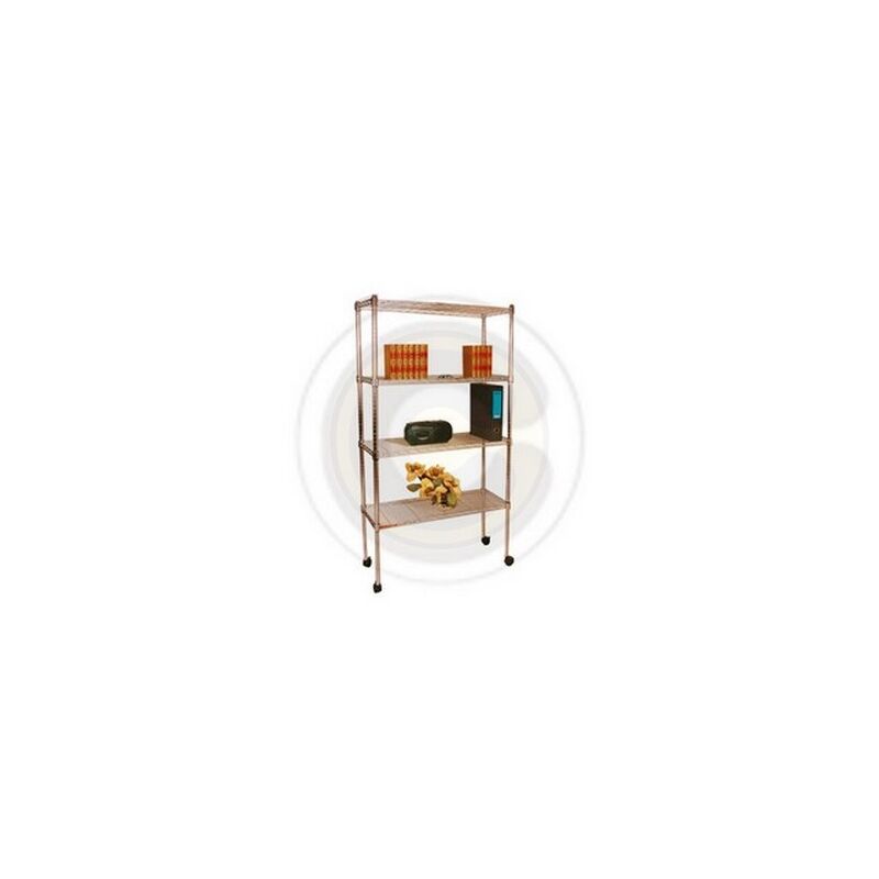 foto del prodotto inferramenta scaffale america in acciaio cromato 4p cm.45x45xh170