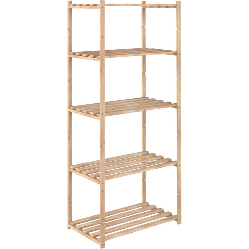foto del prodotto inferramenta scaffali scaffale in pino basico 5 ripiani cm. 65x40xh171