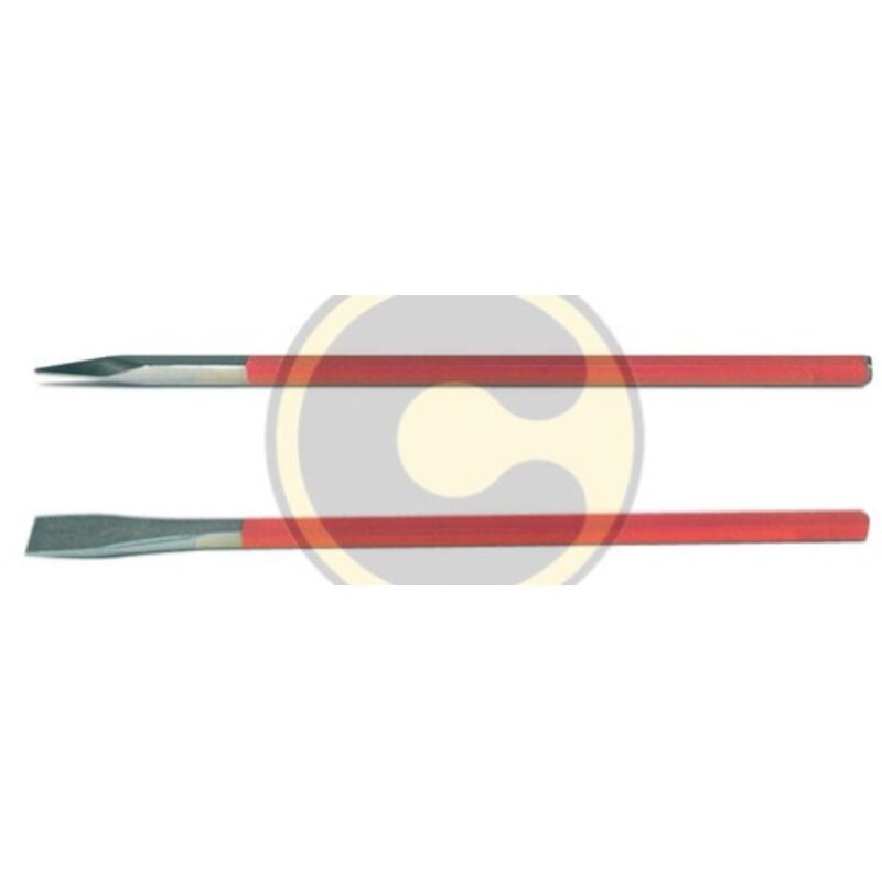 foto del prodotto inferramenta - scalpello per elettricista 25 cm in acciaio forgiato punta piatta edilizia