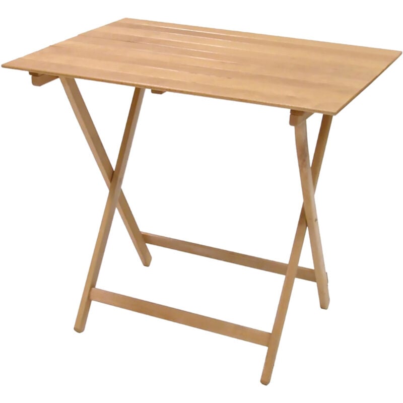 foto del prodotto inferramenta tavolo legno pieghevole pic nic cm 60 x 80 h 75 cm col.naturale delta trade