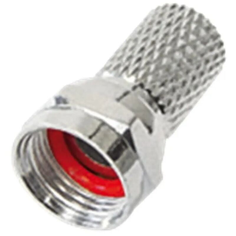 foto del prodotto infinity - connettore spinotto a vite f antenna tv parabola con oring 6.8 mm rosso