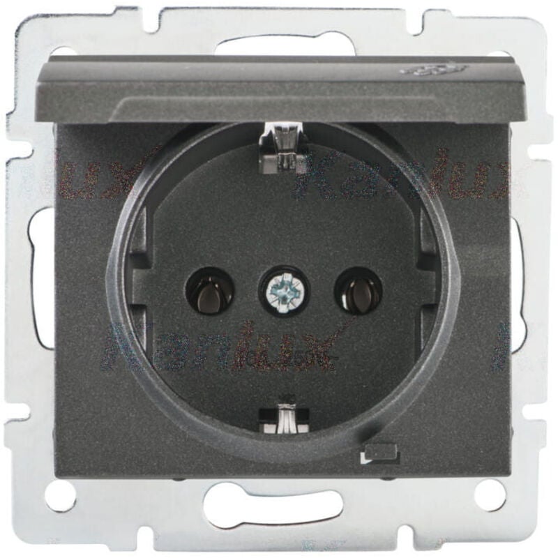 foto del prodotto infissi murali schuko - terra - ip44 - parete protettivo - abs grafite