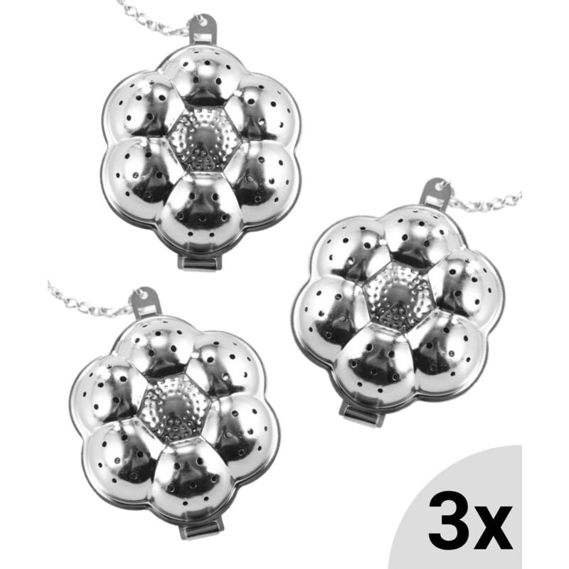 immagine 0 del prodotto infusore per t a foglie sfuse in acciaio inossidabile da 3 confezioni con gancio a catena, infusore per t , cucchiaio riutilizzabile per filtrare il