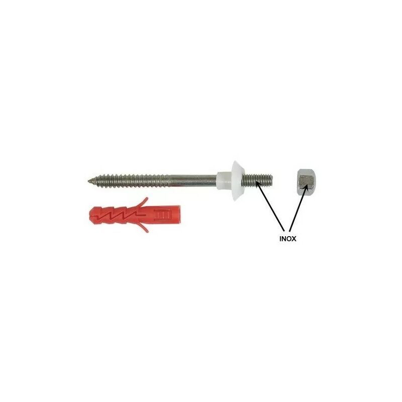 foto del prodotto ing fixations a500170 confezione da 2 fissaggi per wc 6x70 con dado cieco