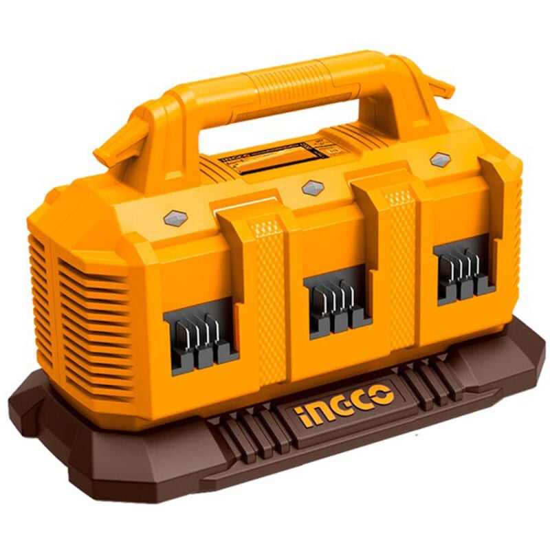 foto del prodotto ingco caricabatterie rapido 20 v 4 ah 6 porte di ricarica per batterie fcli2064