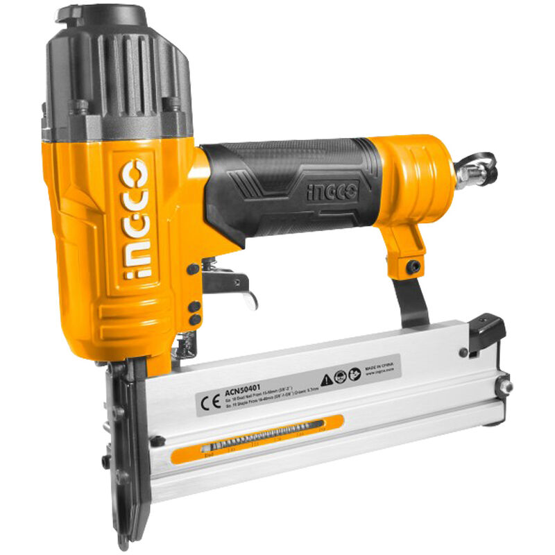foto del prodotto ingco chiodatrice pneumatica 60 100 psi per chiodi e graffette ga18