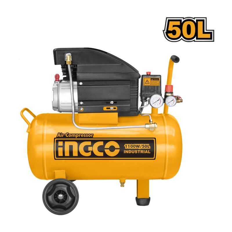 foto del prodotto ingco compressore ad aria 50l da 1,5hp coassiale lubrificazione ad olio